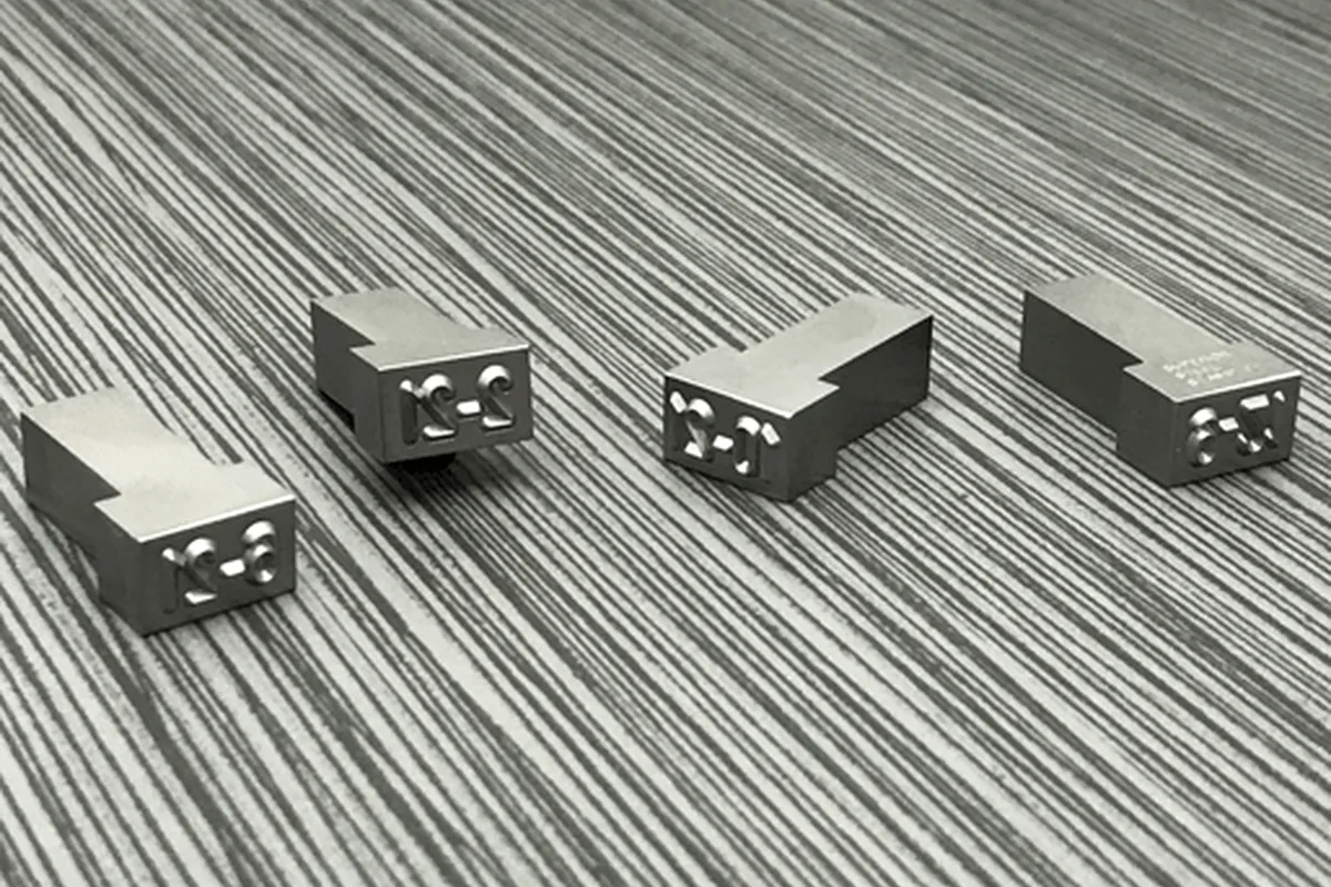 Precision machined components for EDM and fine-detail work.
